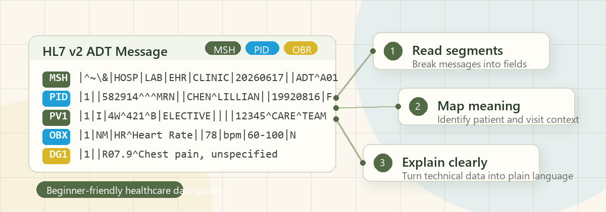 HL7 v2 message parsing project preview